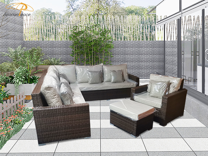 outdoor garden rattan sofa